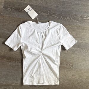 Zara White Short Sleeve Women's Tee